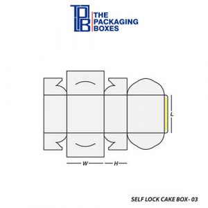 Self Lock Cake Boxes Template