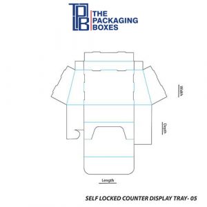 Self Locked Counter Display Tray Boxes