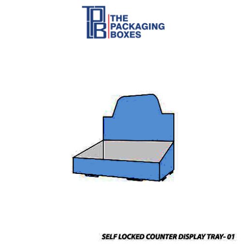 Self Locked Counter Display Tray Boxes