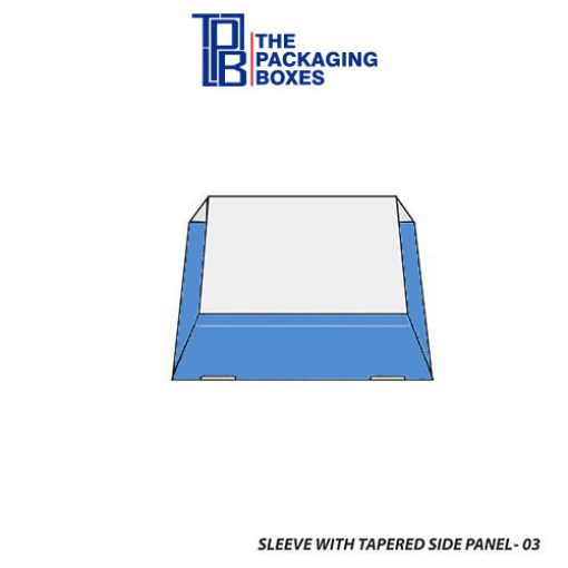 Sleeve with Tapered Side Panel Boxes template