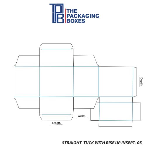 custom straight tuck with rise up insert boxes Template-min